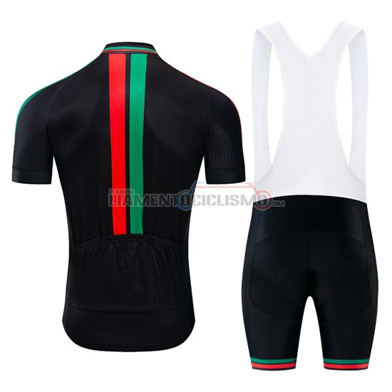 Abbigliamento Ciclismo Portugal Manica Corta 2019 Nero Verde Rosso